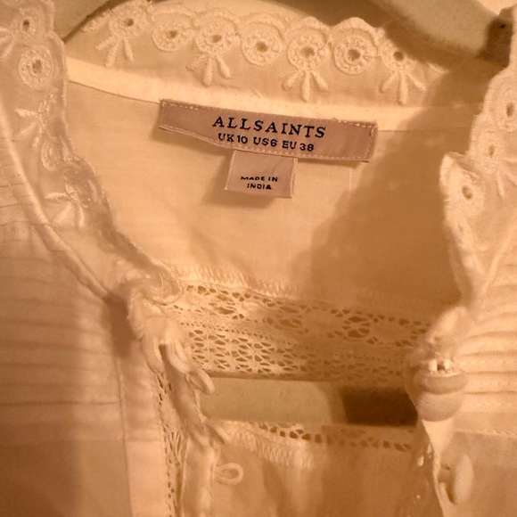 All Saints Heather Lace Trim Top - Picture 6 of 7